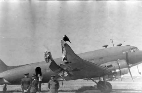 DC-3 - on one wing.