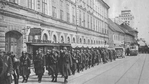 Italian troops in Lubiana