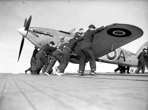 Plane readied for takeoff