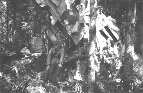 Shot down bomber