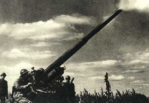Romanian Artillery in action. 