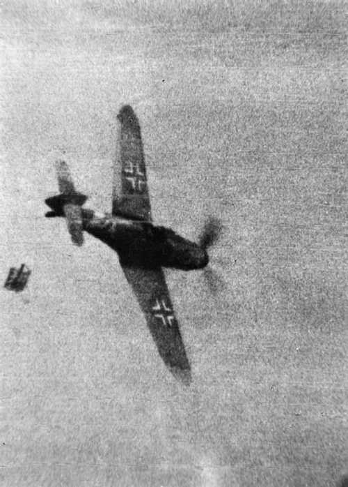 German fighter downed over Italy