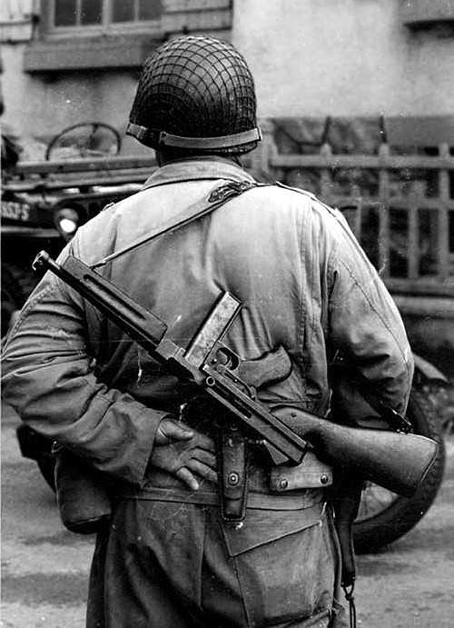 GI with a Tommy gun