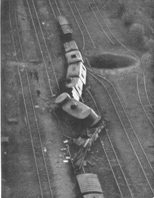 Bombed armored train