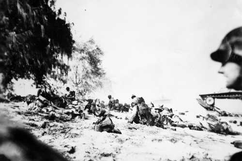 Hitting the beach, Saipan 1945