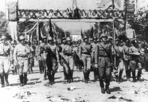 Romanian soldiers in Northern Transylvania in 1944