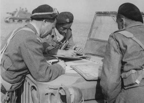  1st Armoured Division in Normandy in 1944.