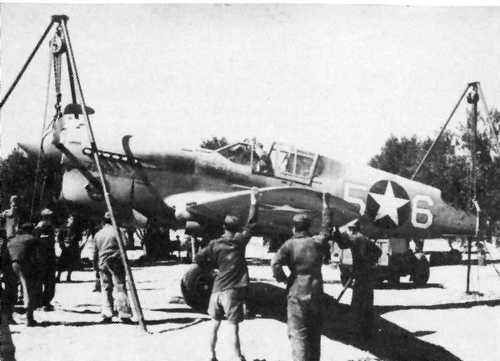Forced landing behind the Axis lines