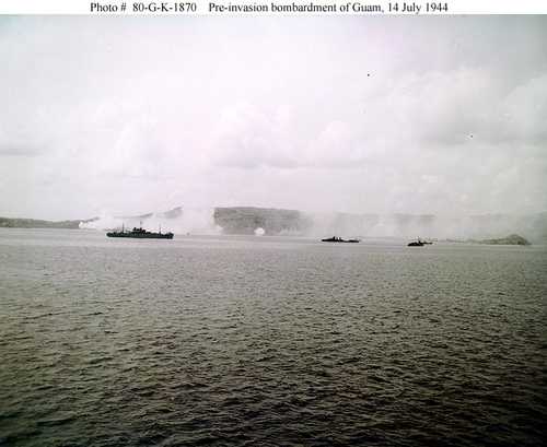 Pre-invastion bombardment of Guam