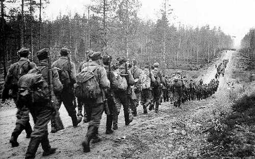 Finnish infantry on the march
