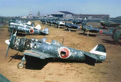 Japanese figthers remains in the post war