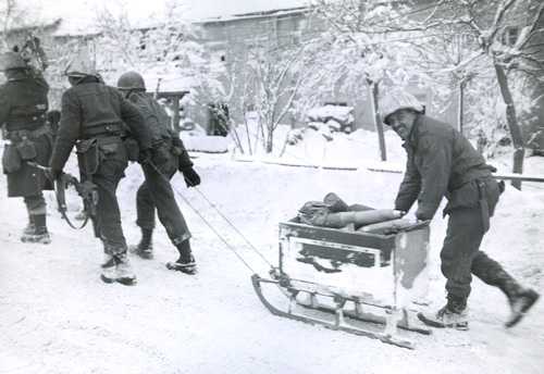 Sled full of mortar shells