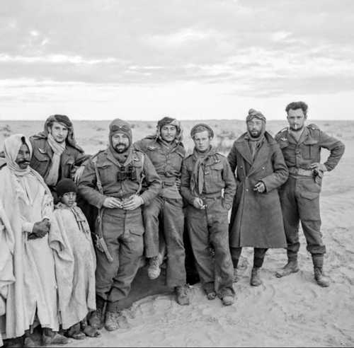 French SAS members and locals