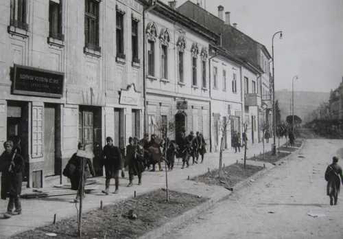 Romanian troops in Banská Bystrica