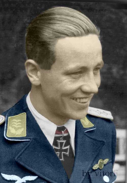 Major Martin Drewes (colorized)