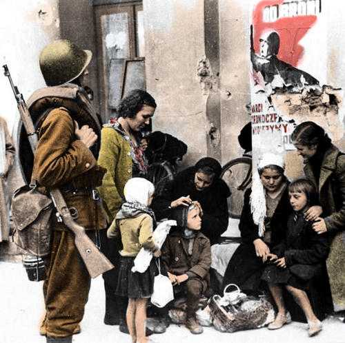From surrounded Warsaw 1939 color