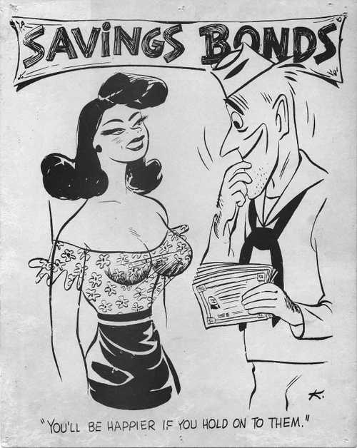 Post War Pinup - Saving Bonds!