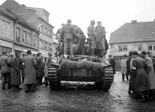 Hellcat in a Czech town