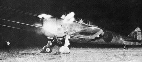 Ki-44 Tojo Testing Armaments