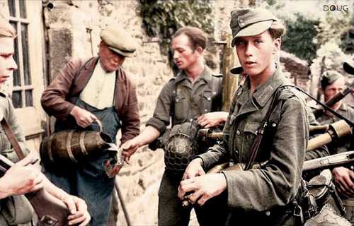 Kind villager, thirsty Germans