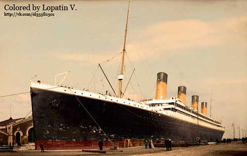 Olympic in Belfast's dock.