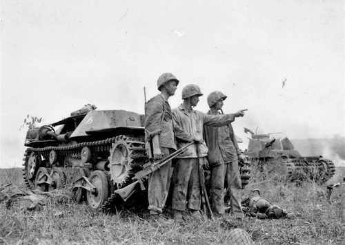 Destroyed Japanese tanks