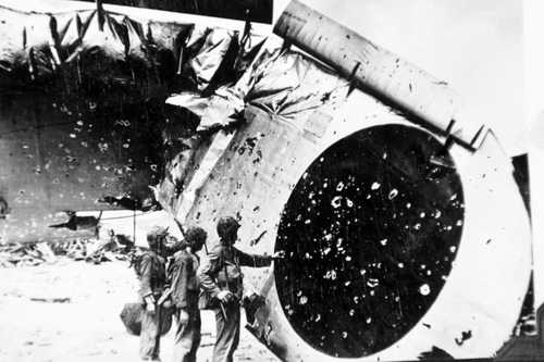 Downed jap aircraft
