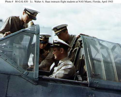 Lt. Walter A. Haas instructs flight student at NAS Miami, Florida
