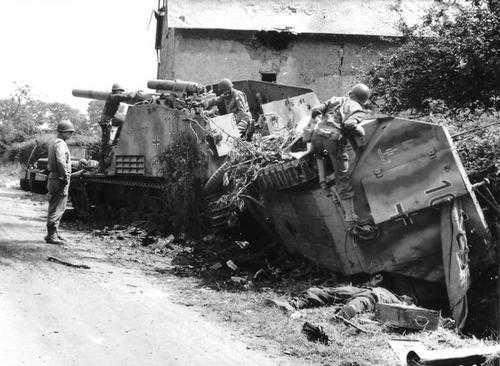 Knocked out German armour