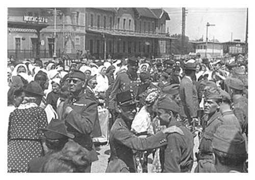 Honved Company 13 Departs from Miskolc, 1942