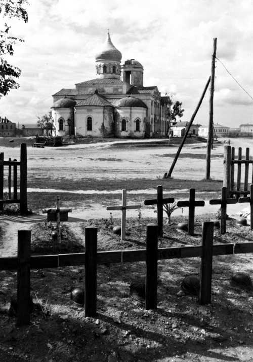 Graves near church