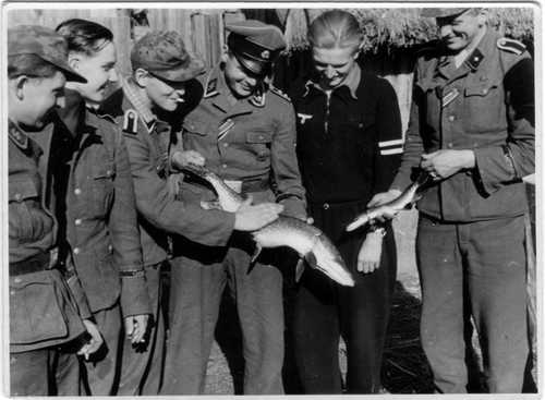 waffen SS with fish