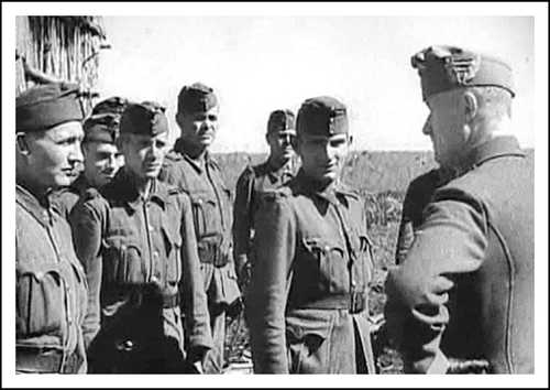 Officer and Soldiers, WW2 Hungarian Army
