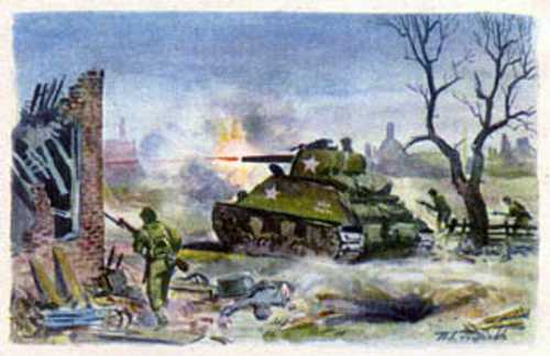 Color Combat Art - 83rd Div. in Europe