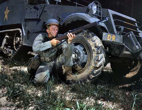 Soldier in training