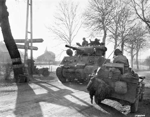 Tank moves up to slow enemy attack