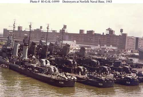 Destroyers at Norfolk Naval Base