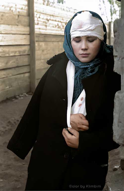 Wounded nurse, military hospital, 1942