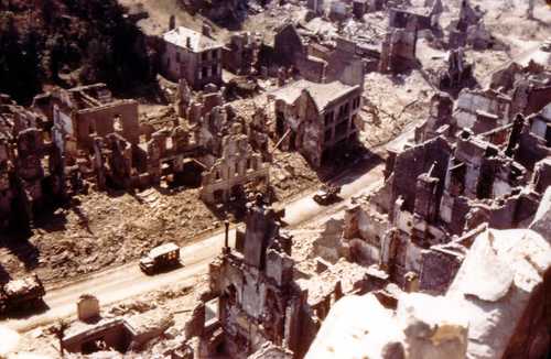 US Army Passes Through Rubble