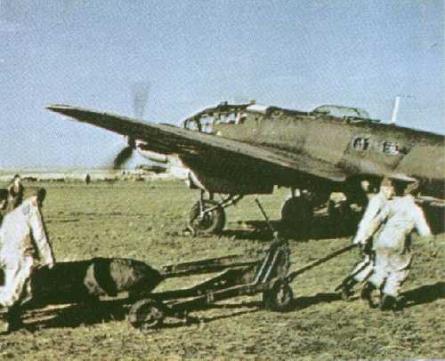 He-111 loading on bombs