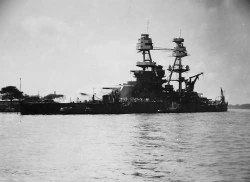 USS Nevada Beached at Hospital Point