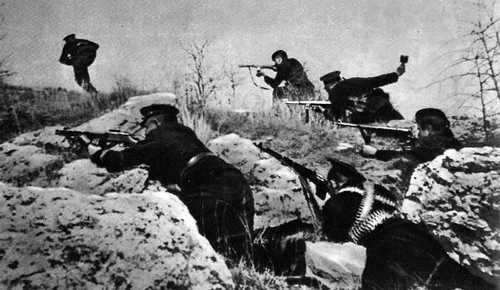 Russian marines in fight near Sevastopol.