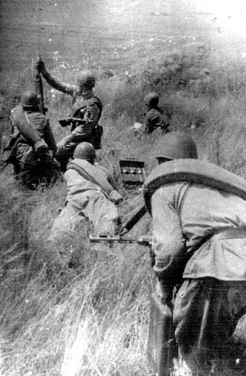 Mortar crew in action