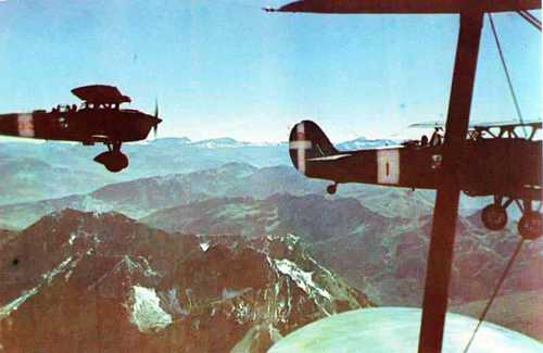 In flight over the Albanian mounts