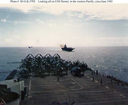 Looking off on USS Hornet, in the western Pacific