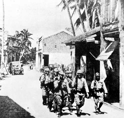 Patrol in an occupied village
