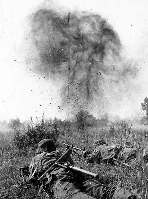 Totenkopf troops in combat