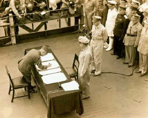 japan surrenders.