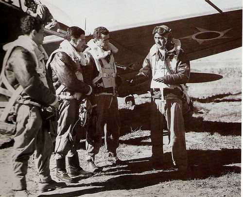 Brazilian fighter pilots before taking off