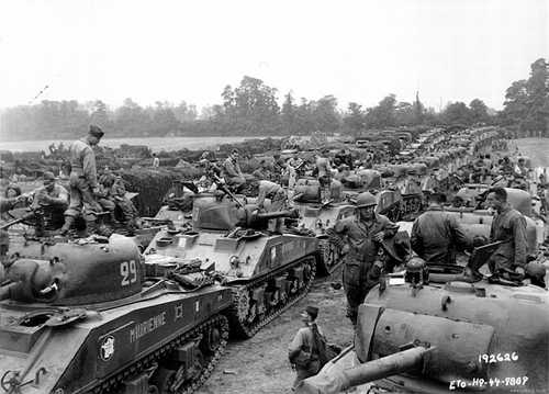 French Sherman tanks